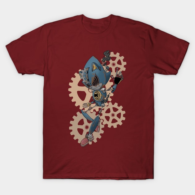 Steampunk Metal Sonic T-Shirt by TheHedgehogManiac